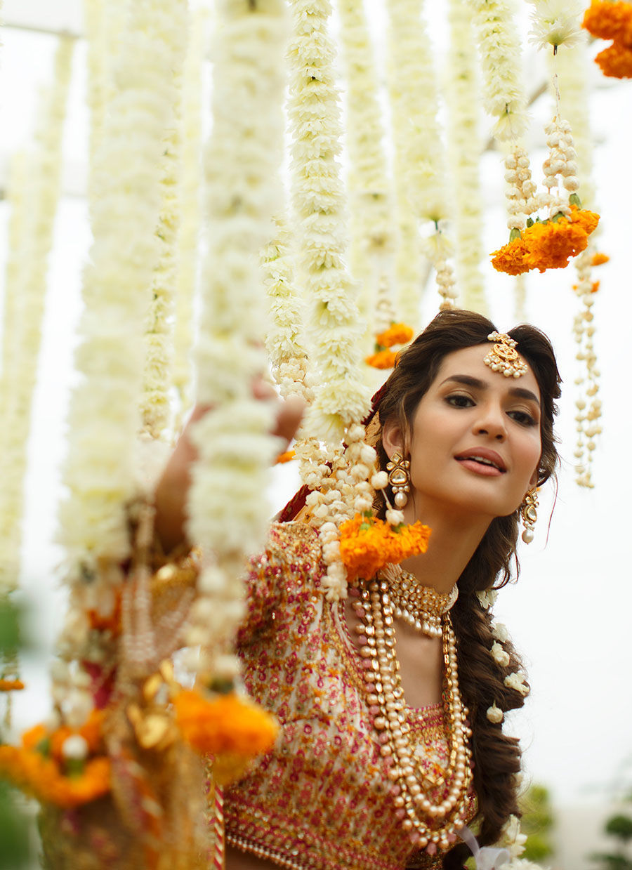Riha Saffron Lehenga Choli