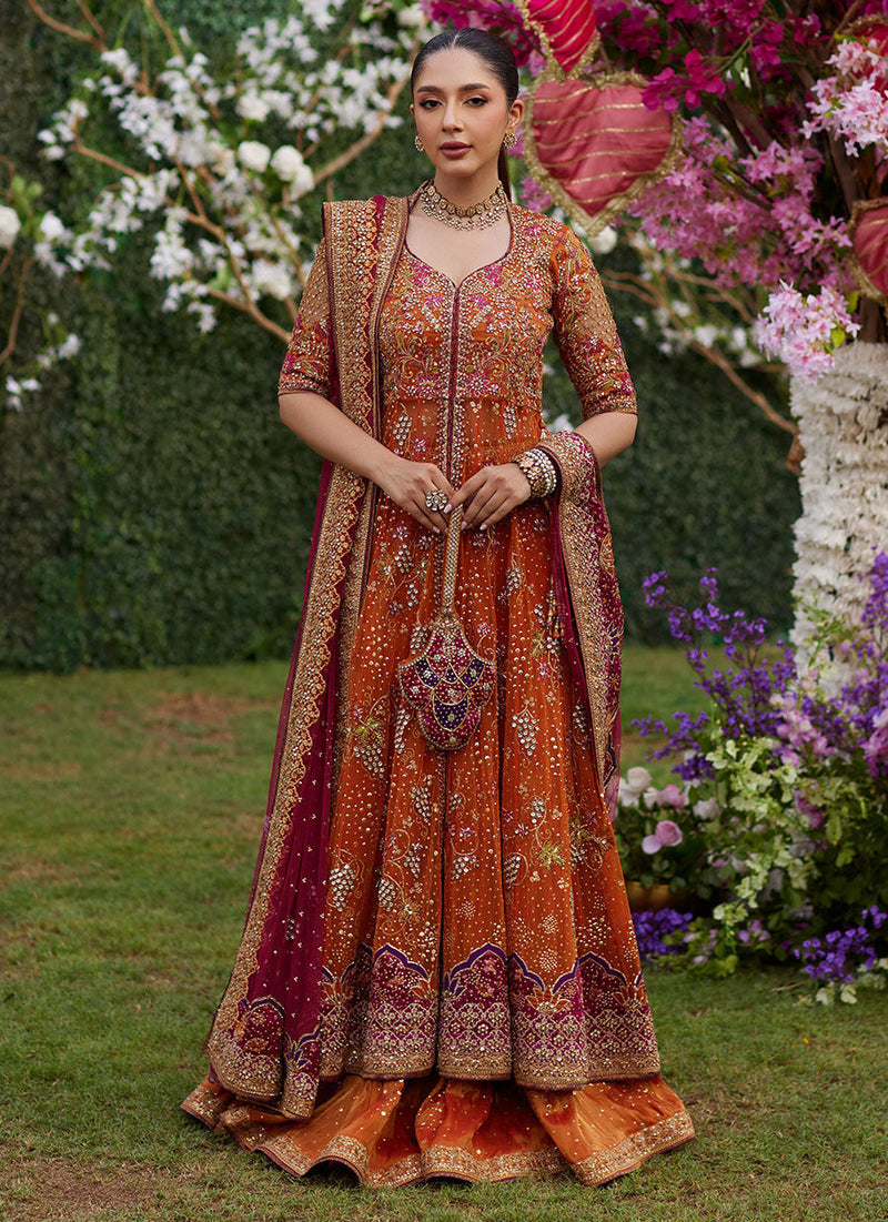 Mireya Burnt Orange Kalidaar