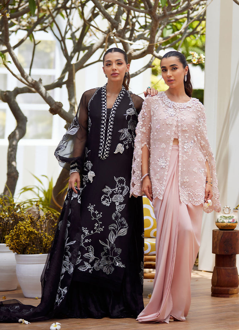 Reina Ebony Shirt and Dupatta