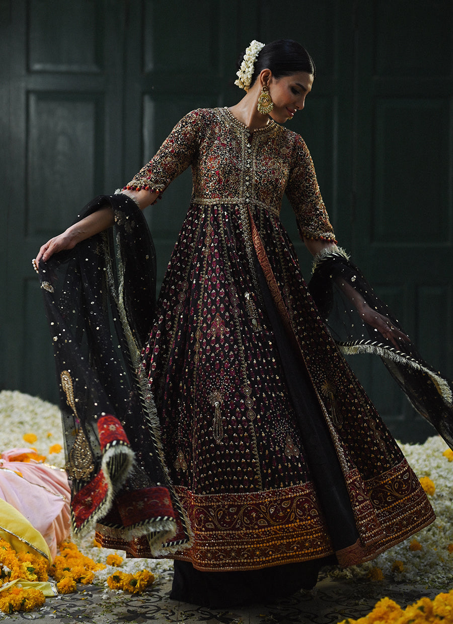 Everleigh black block printed kalidaar