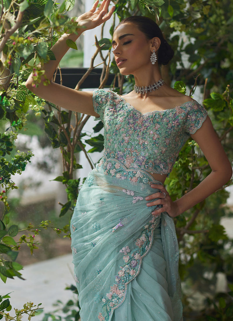 Vanya Aqua Saree