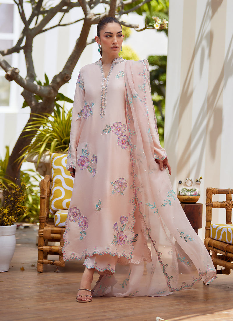 Vera Pink Shirt and Dupatta