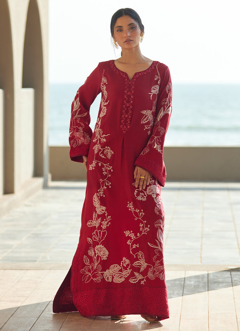 Siren Scarlett Silk Kaftan