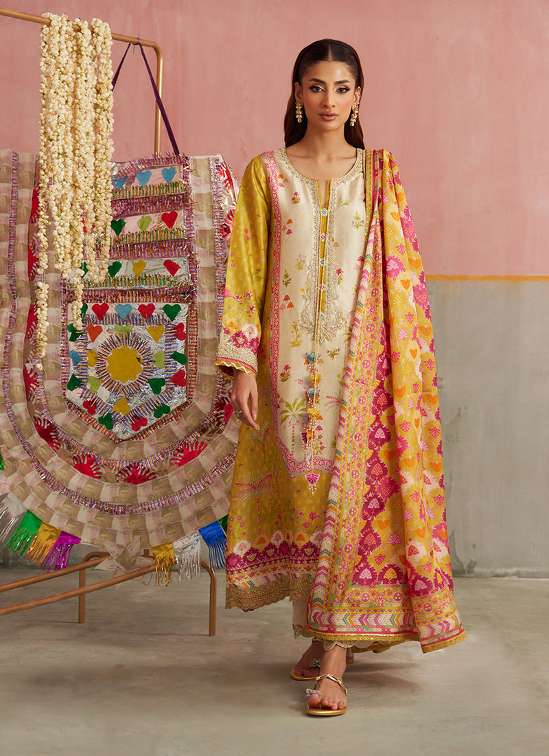 Arabella Kiwi Shirt And Dupatta
