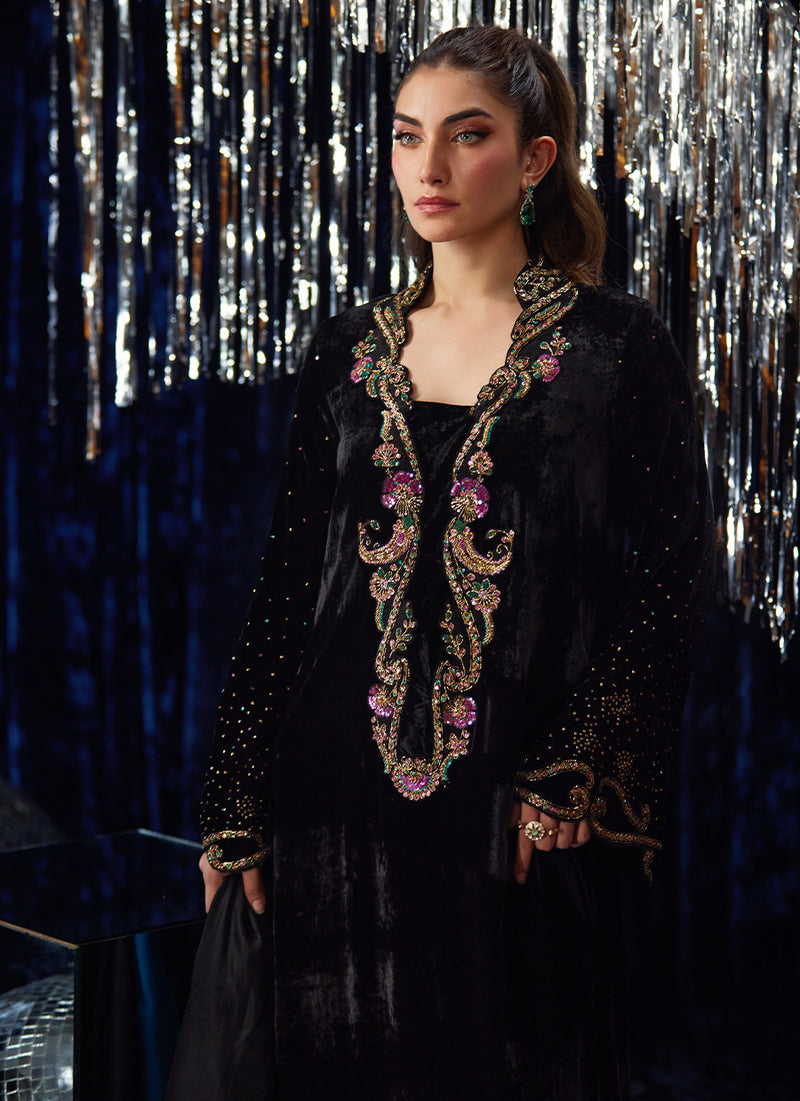 Nori Black Kaftan