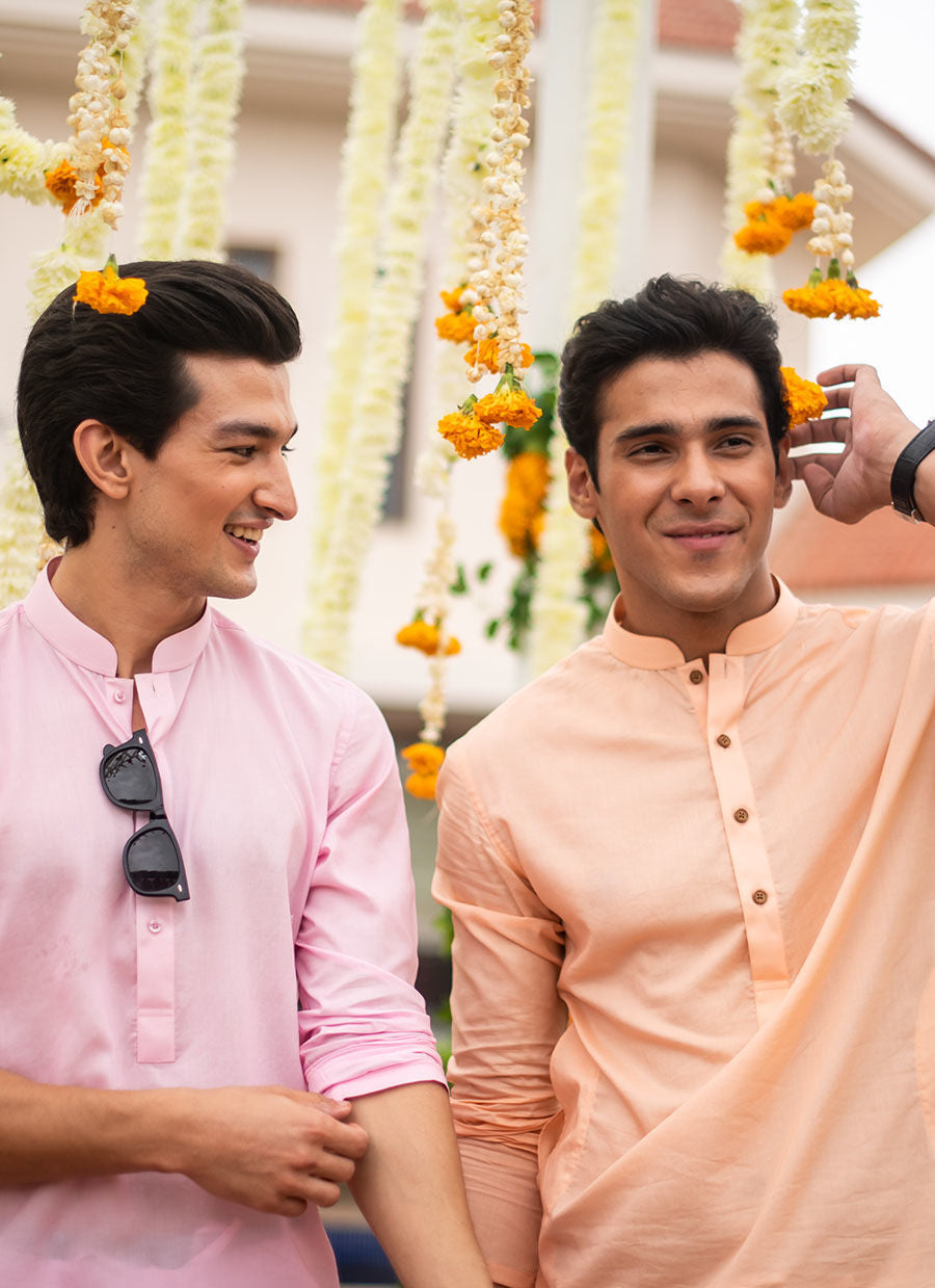 Hussain Coral Kurta and Pajama