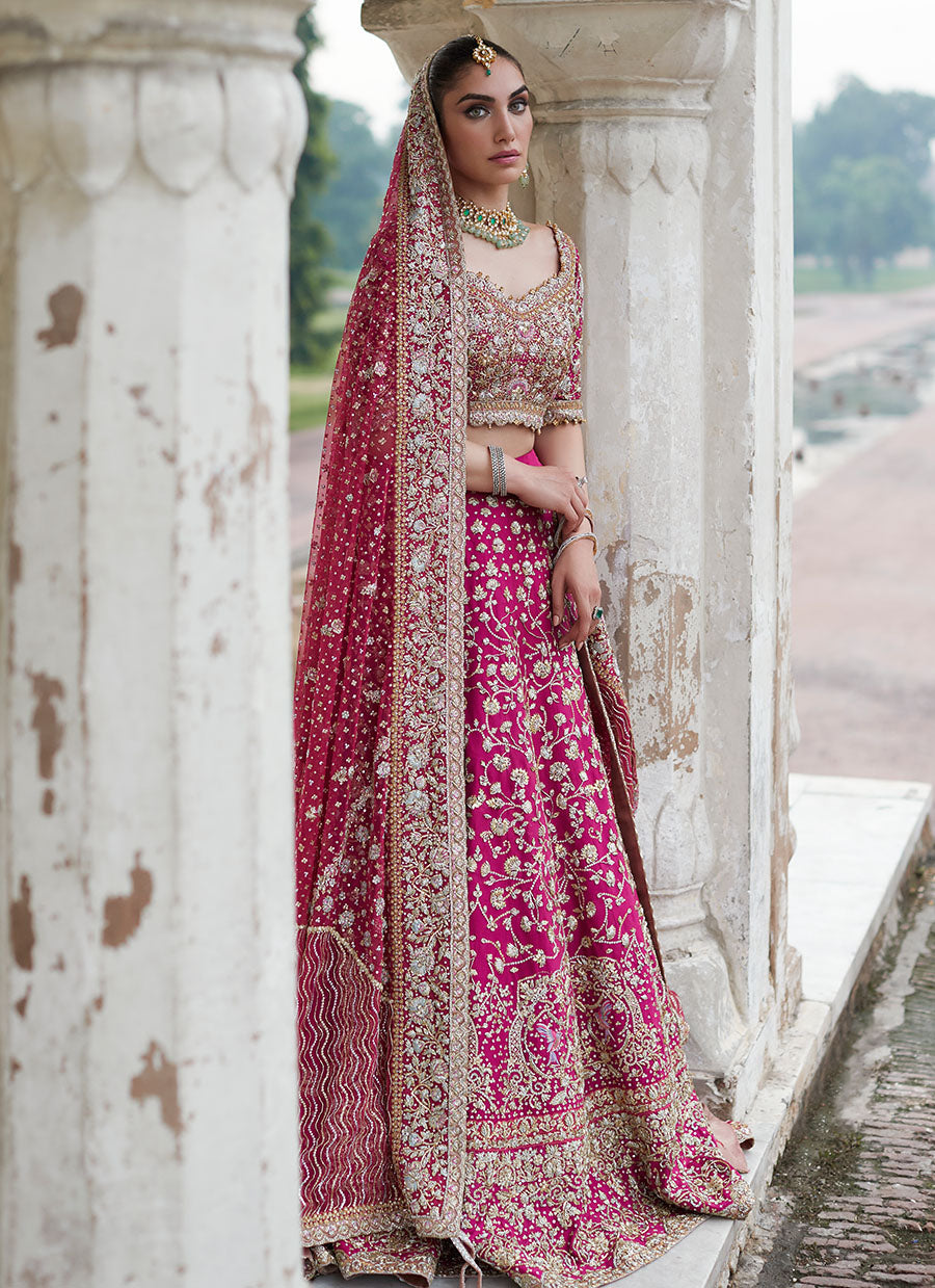 Gul Bano Berry Lehnga Choli Bridal